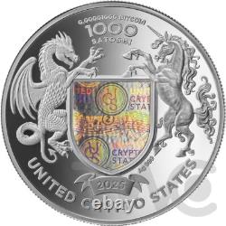 American Buffalo 1 oz Proof Silver Coin 0.00001 Bitcoin UCS 2025