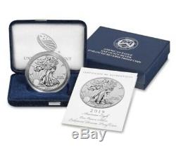 American Eagle 2019 One Ounce Silver Enhanced Reverse Proof Coin S Sealed Box