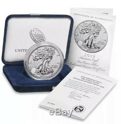 American Eagle 2019-S 1 Ounce Silver Enhanced Reverse Proof Coin UNOPENED BOX