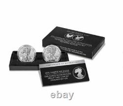 American Eagle 2021 One Ounce Silver Reverse Proof Two Coin 21XJ SHIP NOW sealed