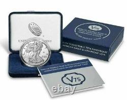 American Eagle Silver Proof Coin End of WW2 75th Anniversary 2020 V75 Unopened