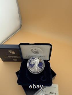 American Silver Eagle 2018 San Francisco Proof 1oz Silver Coin OGP With COA