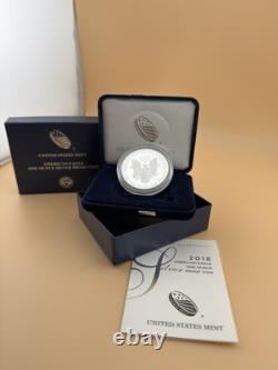 American Silver Eagle 2018 San Francisco Proof 1oz Silver Coin OGP With COA