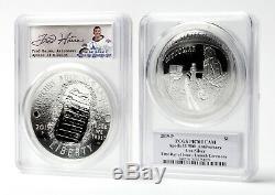 Apollo 11 Silver 5oz Coin 1st Day Launch Signed by Fred Haise PCGS PR70
