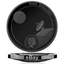 Australia 2019 50th Moon Landing $5 Ni Plated Silver Proof Domed Coin