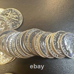 BU PROOF 1962 (P) Roosevelt Dime Roll Gem UNC 90% Silver Proof 50 US Coins