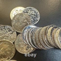 BU PROOF 1962 (P) Roosevelt Dime Roll Gem UNC 90% Silver Proof 50 US Coins