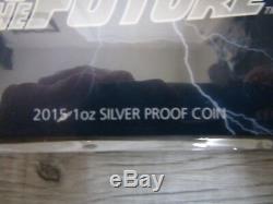 Back to the Future 1 oz Silver Proof Delorean Coin with Car Display and COA