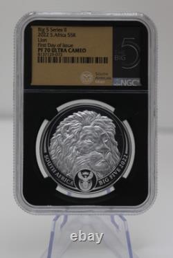 Big 5 Series Lion 1 oz Silver NGC PF70 Lion Proof NGC PF70 UC withBig Five Label
