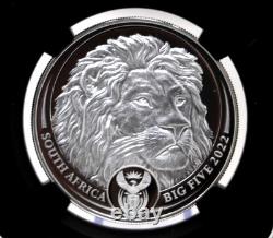 Big 5 Series Lion 1 oz Silver NGC PF70 Lion Proof NGC PF70 UC withBig Five Label