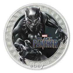 Black Panther Marvel 2018 1 Pure Silver Proof Coin Tuvalu