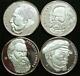 CENTRAL AMERICA 4 Coins 2002 Silver Proof Set Lenin Marx Engels Mao Tsetung