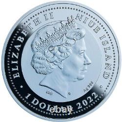 CRYSTAL SCARABAEUS Silver Proof Coin $1 Niue 2022