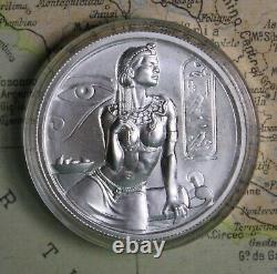 Cleopatra Egyptian God Series 2 Oz High Relief Silver Coin. Free Shipping