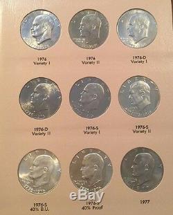 Complete IKE Collection With1973-S Eisenhower Dollar 40% Silver (32) Coins Inc
