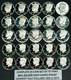 Complete Kennedy SILVER Half Dollars Set of 25 Coins 90% SILVER PROOF 1992-2016