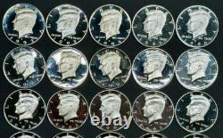 Complete Kennedy SILVER Half Dollars Set of 25 Coins 90% SILVER PROOF 1992-2016