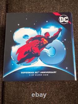 DC SUPERMAN 85th 3 oz silver coin with box and COA