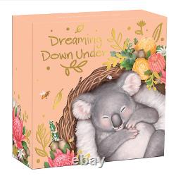 DREAMING DOWN UNDER KOALA 2021 1/2oz. 9999 SILVER PROOF COLOURED COIN