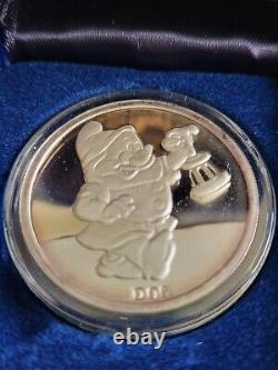 Disney 4 One Ounce Coins Certified Proof Silver Coins O. 999 Rare Set