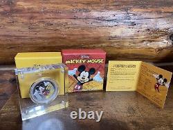 Disney Rare 2014 1 OZ Silver Proof Coins- Mickey & Friends Queen Elizabeth