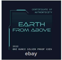 EARTH FROM ABOVE 2022 1 oz Proof Silver Coin Niue