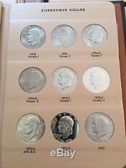 Eisenhower 1971-1978 Silver Dollar Complete 32 Coin Set! All BU And Proof Album