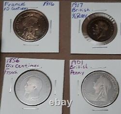 Estate Coin Lot US & Foreign 90% Silver Quarters Proof Set Exonumia Pcs