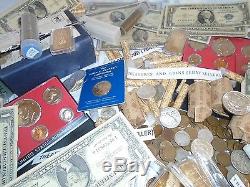 Estate Lot Old Coins, Gold. 999 Silver, Jewels, Currency, Stamps, Pcgs, Proofs