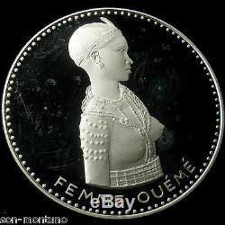 FEMME OUEME 1971 Dahomey 500 Francs. 999 Silver Proof African Coin HARD TO FIND