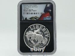 FIRST DAY OF ISSUE! 2022-P American Liberty 1 oz Silver Proof Medal NGC PF70 BR