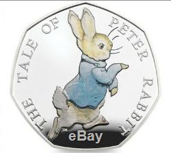 FULL SET COINS 2017 Beatrix Potter Peter Rabbit 50p Fifty Silver Proof