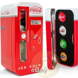 Fiji COCA-COLA FANTA SPRITE COKE-DIET Silver Coin Set $1 Bottle Cap 2020 Vending
