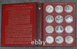Franklin Mint 19th Century Sir Edward Thomason Medallic Bible Silver Coins