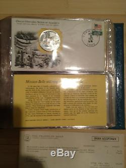 Franklin Mint Great Historic Sites of America Set/25 Silver Coins 1st Album