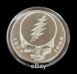 Grateful Dead Silver Proof Ounce Coin Steal Your Face Dancin Skeletons