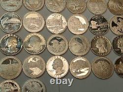 HUGE 90% SILVER PROOF LOT Halves & Quarters 80 SIlver Coins 1 Clad Coin