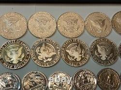 HUGE 90% SILVER PROOF LOT Halves & Quarters 80 SIlver Coins 1 Clad Coin