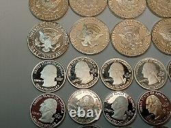 HUGE 90% SILVER PROOF LOT Halves & Quarters 80 SIlver Coins 1 Clad Coin