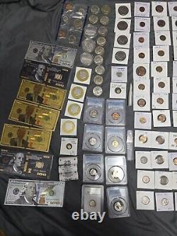 HUGE! COIN COLLECTION! Well Over 150 Coins, Silver, Gold, Slabs, & More