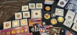 Huge Coin Collection With Silver, Gold, Lots Of Proofs
