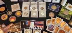 Huge Coin Collection With Silver, Gold, Lots Of Proofs