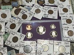 Huge Lot 400+ Coin/StampSilver/Mercury/Buffalo/Barber/1893/Indian/2 Cent Piece+