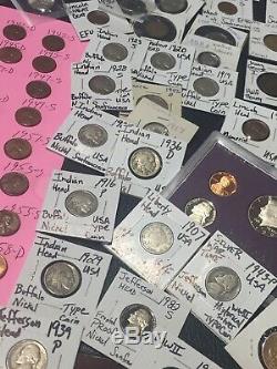 Huge Lot 400+ Coin/StampSilver/Mercury/Buffalo/Barber/1893/Indian/WL Halfmore+