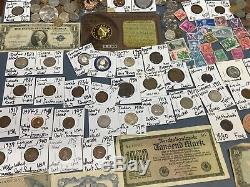 Huge Lot 450+Coin/StampSilver PROOFS/WL Half/Mercury/Buffalo/Indian/1893/Note$+