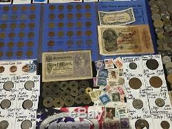 Huge Lot 500+Coin/StampSilver Half/Mercury/Buffalo/Indian/1893/Proof/V/World+