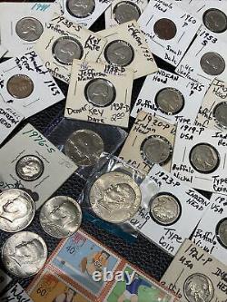 Huge Lot 500+ Coin$/StampSilver Note/Mercury Dimes/IKE/Buffalo/Indian/WL/Proof+