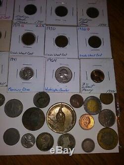 Huge US Coin Collection LotSeated Liberty, mercs, flying/large cent, +100wheaties+