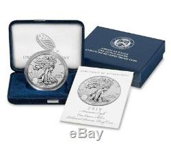 In Hand! American Eagle 2019 S ENHANCED REVERSE Proof PR Dollar 19XE Silver Coin