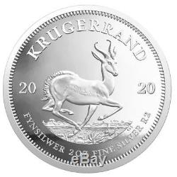 KRUGERRAND 2020 2 oz 2 Rand Pure Silver Proof Coin South Africa IN STOCK SEALED